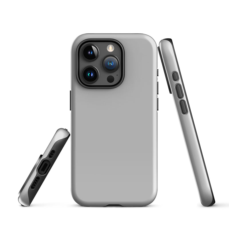 Load image into Gallery viewer, Silver Grey iPhone Case Hardshell 3D Wrap Thermal Plain Color CREATIVETECH