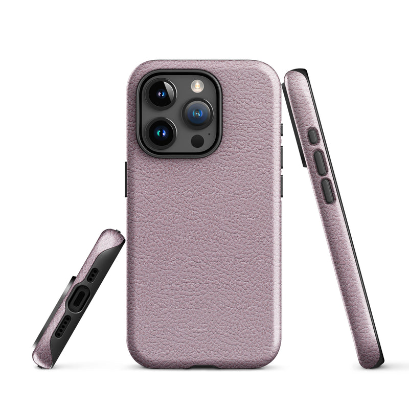 Load image into Gallery viewer, Ash Pink Leather iPhone Case Hardshell 3D Wrap Thermal CREATIVETECH