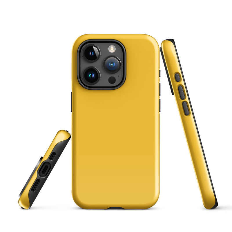 Load image into Gallery viewer, Yellow iPhone Case Hardshell 3D Wrap Thermal Plain Color CREATIVETECH