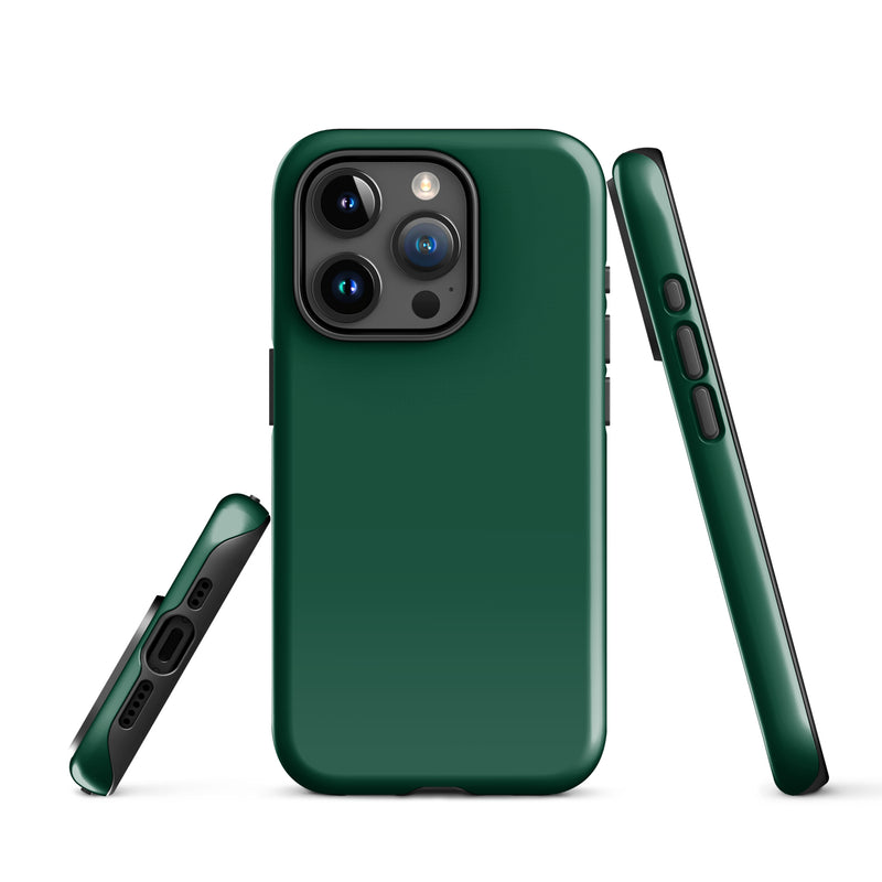 Load image into Gallery viewer, British Racing Green iPhone Case Hardshell 3D Wrap Thermal Plain Color CREATIVETECH