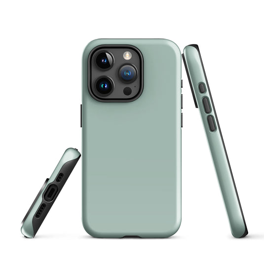 Opal Green Blue iPhone Case Hardshell 3D Wrap Thermal Plain Color CREATIVETECH