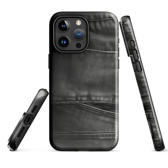 Dark Grey Denim Pocket iPhone Case Hardshell 3D Wrap Thermal CREATIVETECH
