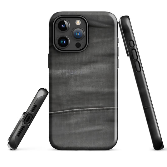 Dark Grey Denim Cloth iPhone Case Hardshell 3D Wrap Thermal CREATIVETECH