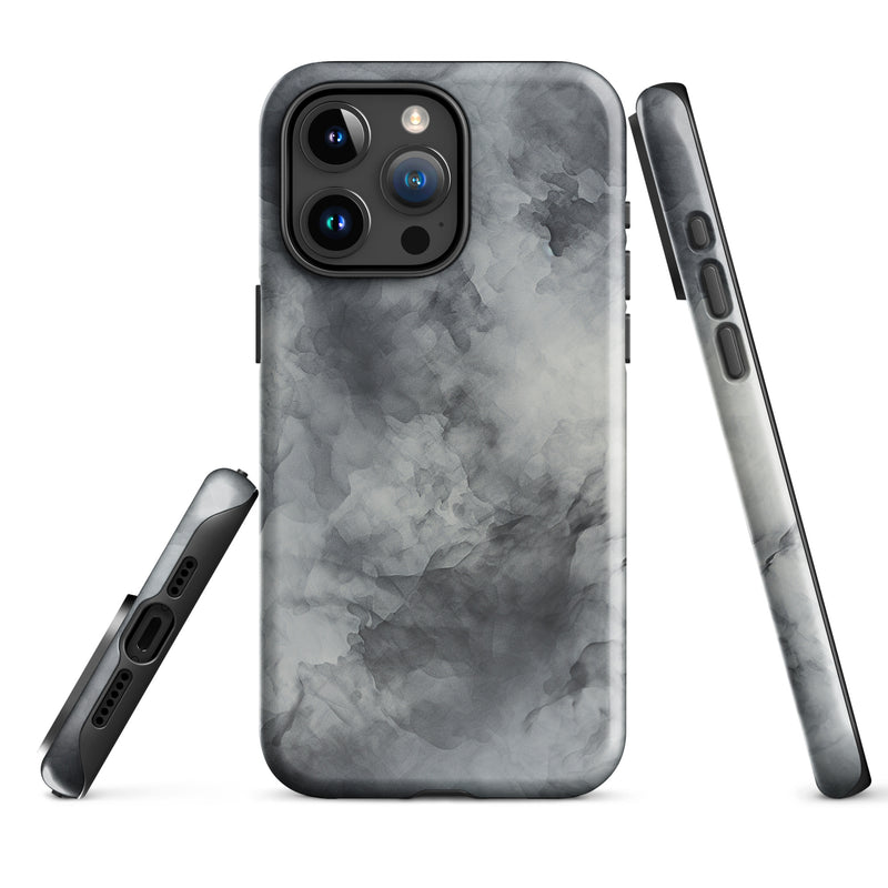 Load image into Gallery viewer, Two Tone Stone Wash Abstract Grey iPhone Case Hardshell 3D Wrap Thermal CREATIVETECH
