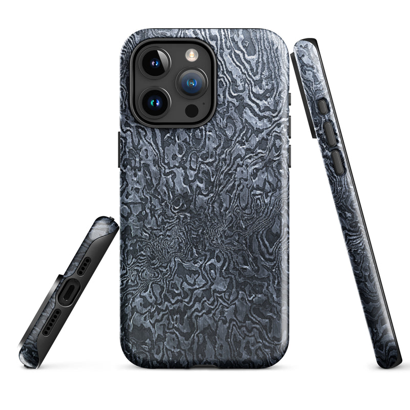 Load image into Gallery viewer, Damascus Steel iPhone Case Hardshell 3D Wrap  Thermal CREATIVETECH
