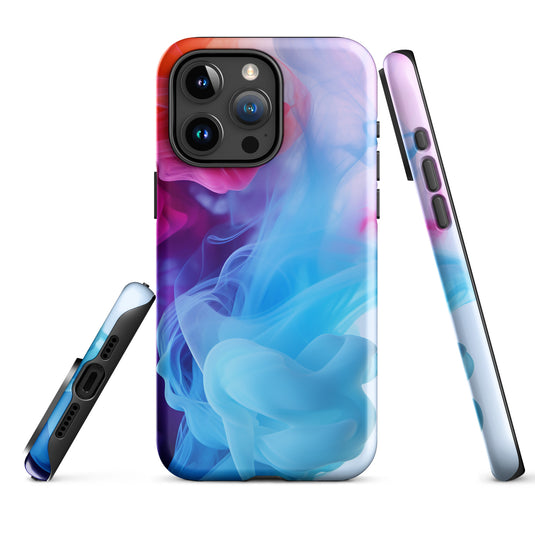 Light Blue Smoke iPhone Case Hardshell 3D Wrap Thermal CREATIVETECH