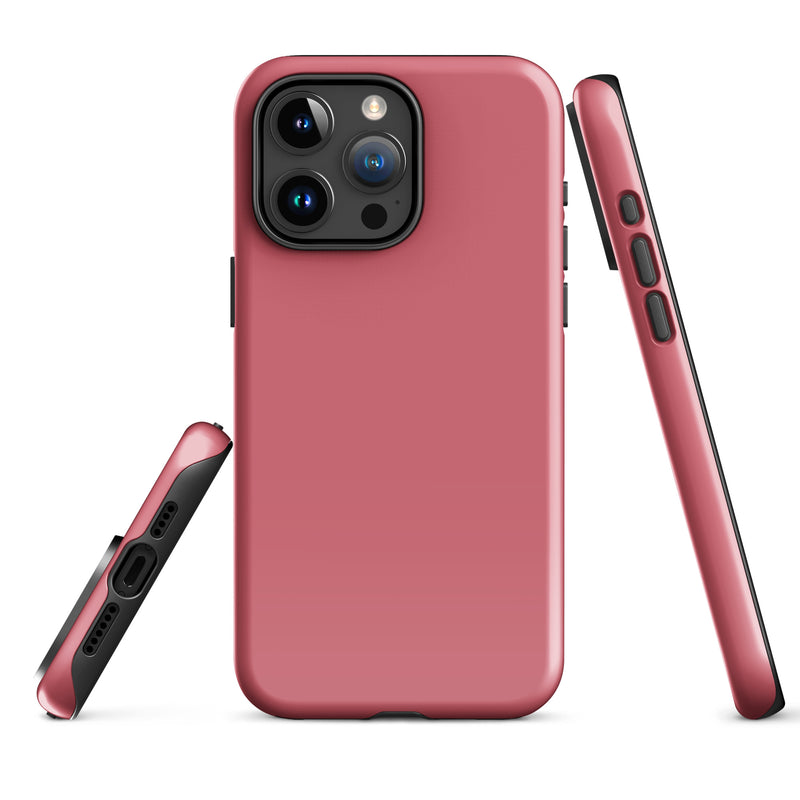 Load image into Gallery viewer, Cabaret Pink iPhone Case Hardshell 3D Wrap Thermal Plain Color CREATIVETECH