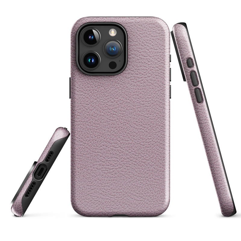 Load image into Gallery viewer, Ash Pink Leather iPhone Case Hardshell 3D Wrap Thermal CREATIVETECH