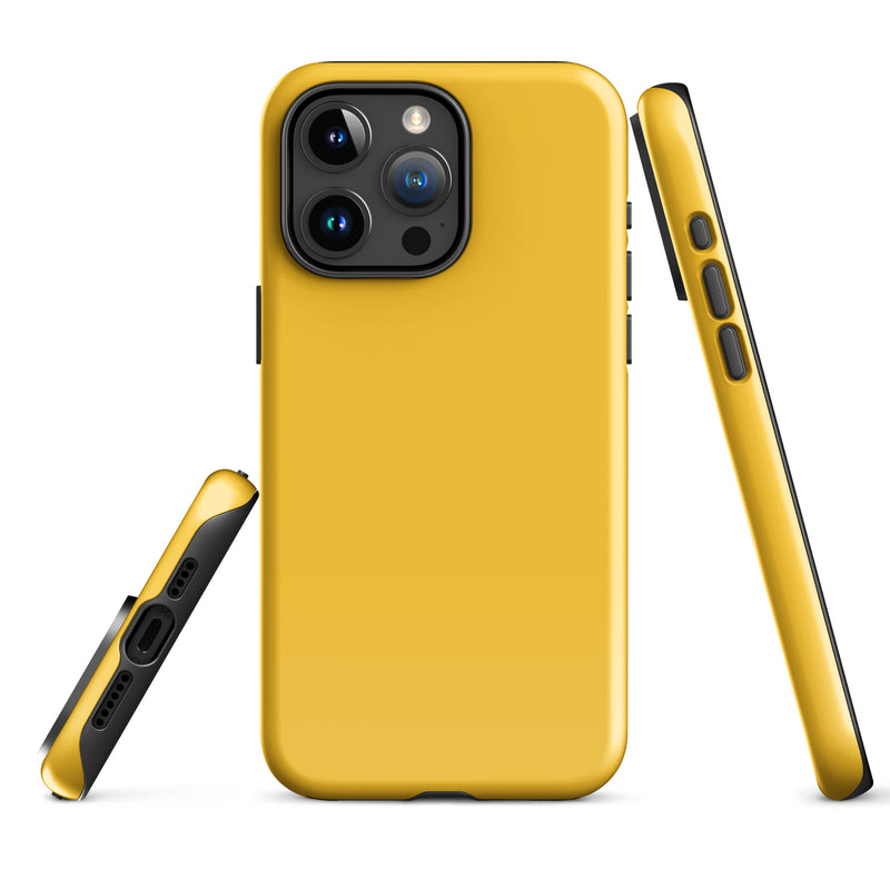 Load image into Gallery viewer, Yellow iPhone Case Hardshell 3D Wrap Thermal Plain Color CREATIVETECH