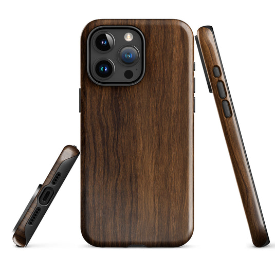 Medium Brown Wood iPhone Case Hardshell 3D Wrap Thermal CREATIVETECH