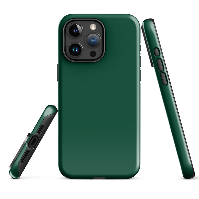 Load image into Gallery viewer, British Racing Green iPhone Case Hardshell 3D Wrap Thermal Plain Color CREATIVETECH