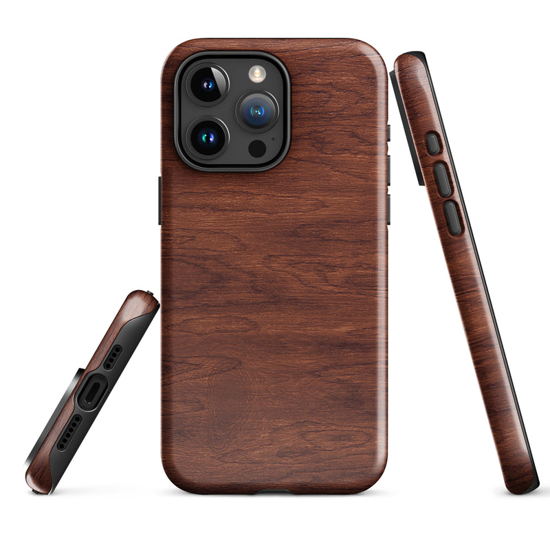 Load image into Gallery viewer, Brown Wood iPhone Case Hardshell 3D Wrap Thermal CREATIVETECH