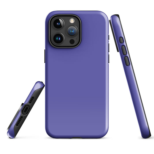 Medium Slate Purple Blue iPhone Case Hardshell 3D Wrap Thermal Plain Color CREATIVETECH