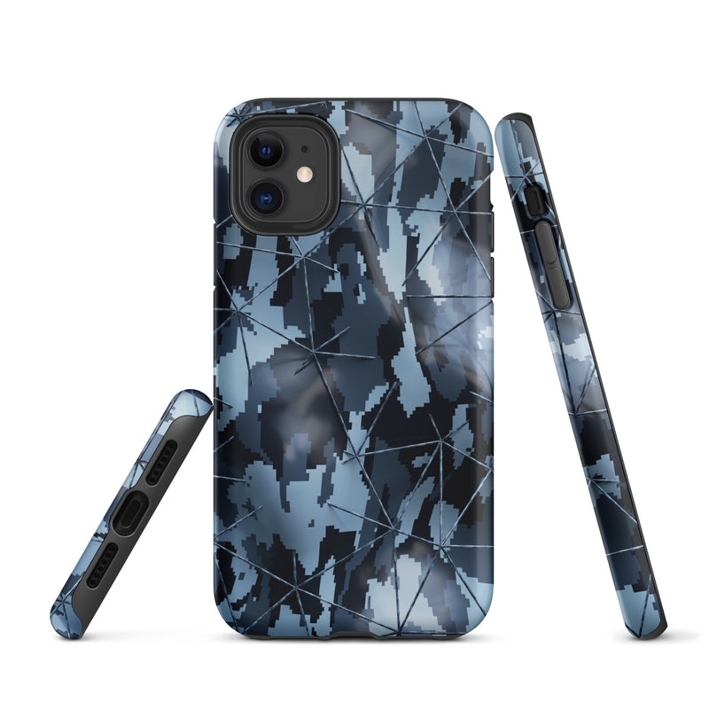 Load image into Gallery viewer, Dark Grey MIlitary Camouflage Tech Polygon iPhone Case Hardshell CREATIVETECH
