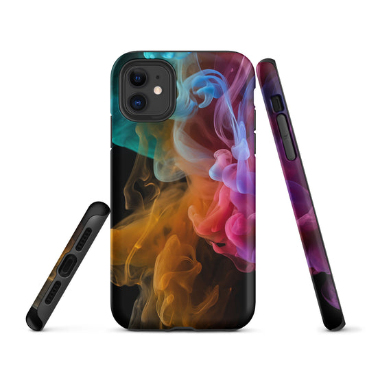 Colorful Dark Yellow Smoke iPhone Case Hardshell 3D Wrap Thermal CREATIVETECH