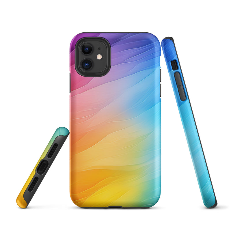 Load image into Gallery viewer, Soft Pride Colors iPhone Case Hardshell 3D Wrap Thermal CREATIVETECH