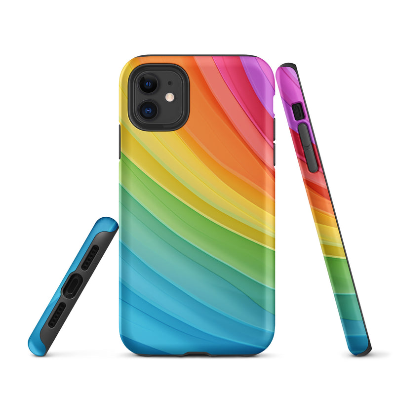 Load image into Gallery viewer, Pride Rainbow iPhone Case Hardshell 3D Wrap Thermal CREATIVETECH
