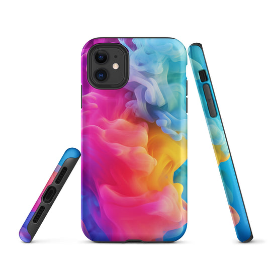 Pride Colorful Smoke iPhone Case Hardshell 3D Wrap Thermal CREATIVETECH