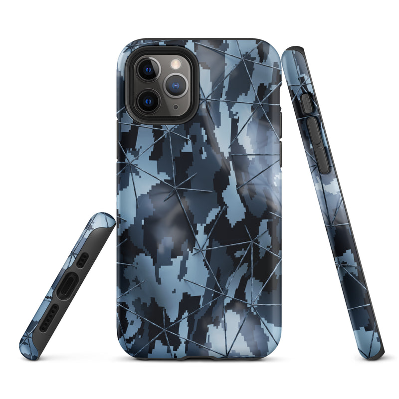 Load image into Gallery viewer, Dark Grey MIlitary Camouflage Tech Polygon iPhone Case Hardshell CREATIVETECH