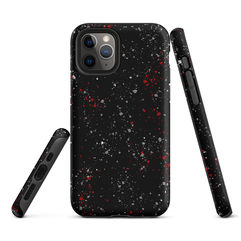 Load image into Gallery viewer, Painted Black Red White iPhone Case Hardshell 3D Wrap Thermal CREATIVETECH
