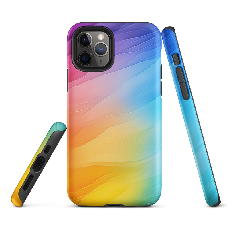 Load image into Gallery viewer, Soft Pride Colors iPhone Case Hardshell 3D Wrap Thermal CREATIVETECH