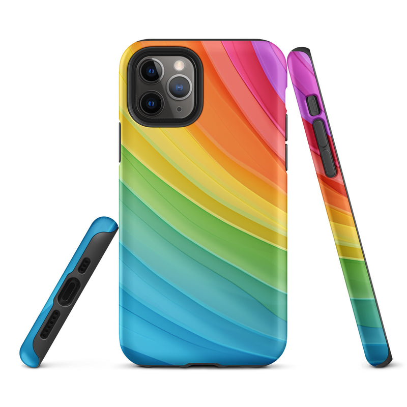 Load image into Gallery viewer, Pride Rainbow iPhone Case Hardshell 3D Wrap Thermal CREATIVETECH