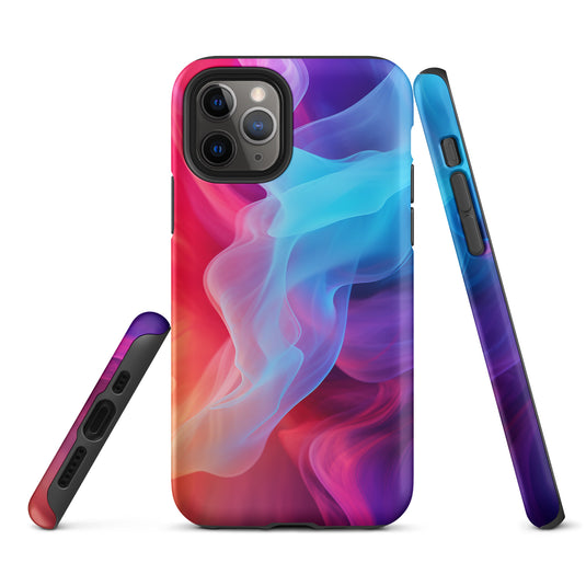 Purple Red Blue Smoke iPhone Case Hardshell 3D Wrap Thermal CREATIVETECH