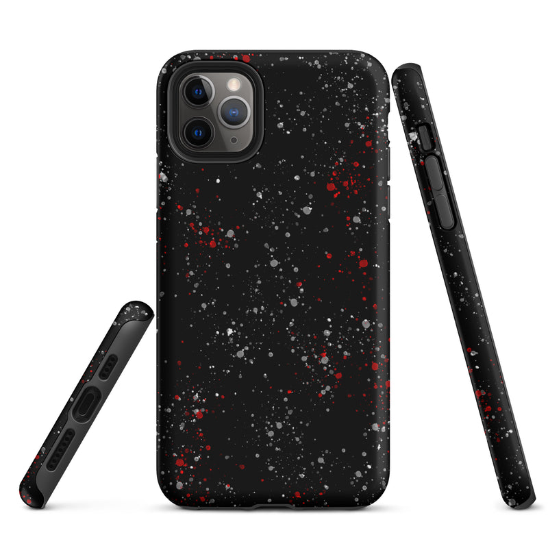 Load image into Gallery viewer, Painted Black Red White iPhone Case Hardshell 3D Wrap Thermal CREATIVETECH