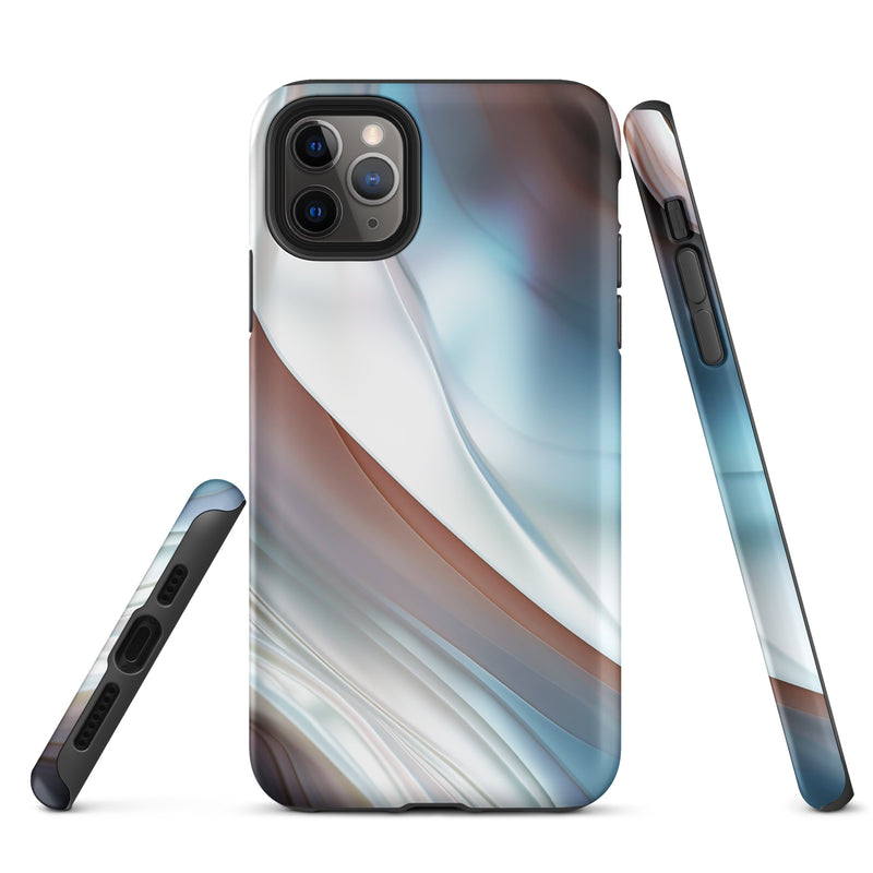 Load image into Gallery viewer, Pearl Blue iPhone Case Hardshell 3D Wrap Thermal CREATIVETECH