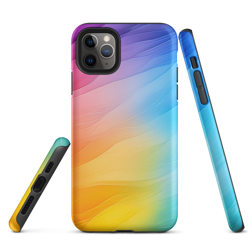 Load image into Gallery viewer, Soft Pride Colors iPhone Case Hardshell 3D Wrap Thermal CREATIVETECH