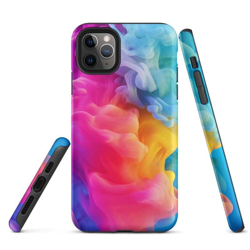 Load image into Gallery viewer, Pride Colorful Smoke iPhone Case Hardshell 3D Wrap Thermal CREATIVETECH
