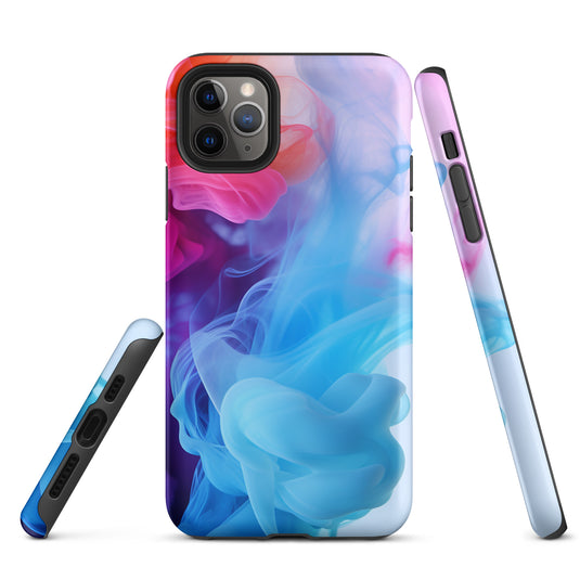 Light Blue Smoke iPhone Case Hardshell 3D Wrap Thermal CREATIVETECH