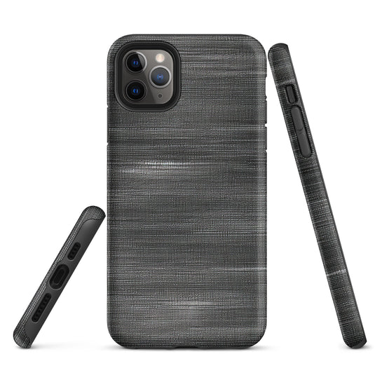 Brushed Denim Black Grey iPhone Case Hardshell 3D Wrap Thermal CREATIVETECH