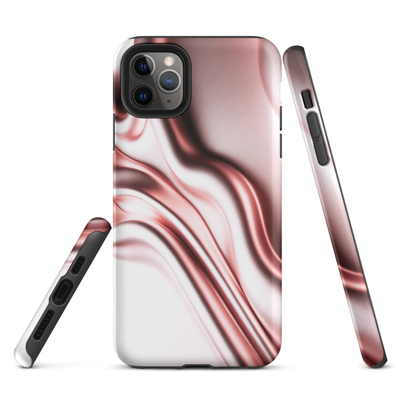 Load image into Gallery viewer, Rose Gold Silky Style iPhone Case Hardshell 3D Wrap Thermal Double Layer CREATIVETECH