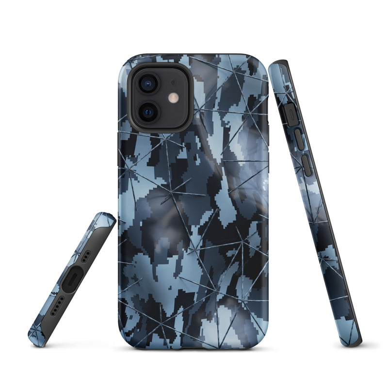 Load image into Gallery viewer, Dark Grey MIlitary Camouflage Tech Polygon iPhone Case Hardshell CREATIVETECH
