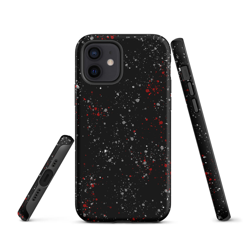 Load image into Gallery viewer, Painted Black Red White iPhone Case Hardshell 3D Wrap Thermal CREATIVETECH