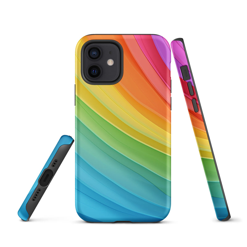 Load image into Gallery viewer, Pride Rainbow iPhone Case Hardshell 3D Wrap Thermal CREATIVETECH