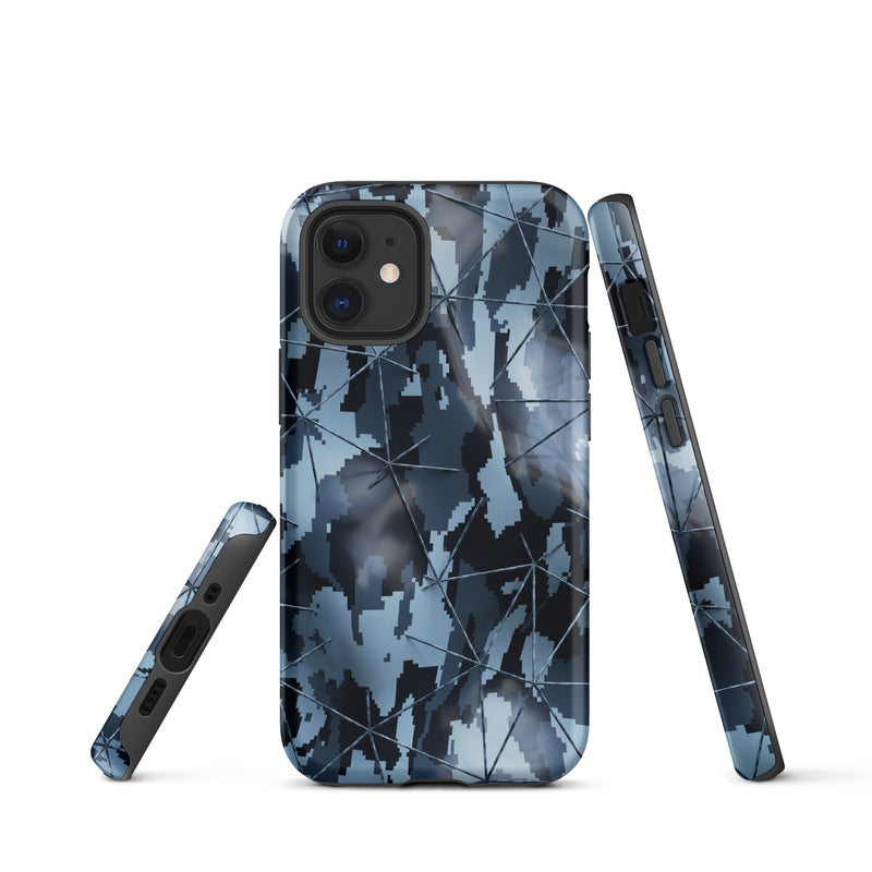 Load image into Gallery viewer, Dark Grey MIlitary Camouflage Tech Polygon iPhone Case Hardshell CREATIVETECH