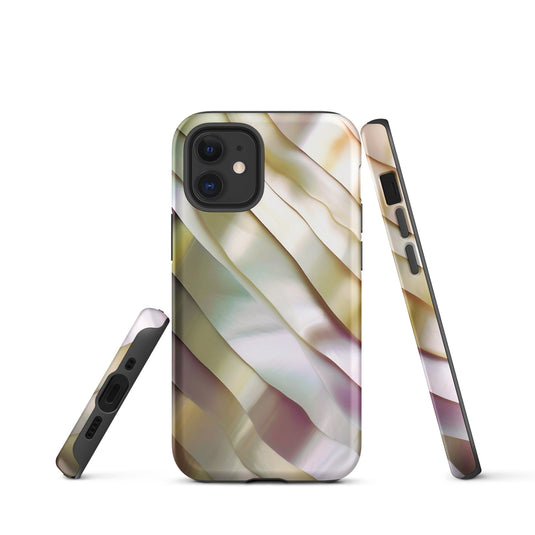 Soft Yellow Pink Pearl iPhone Case Hardshell 3D Wrap Thermal CREATIVETECH