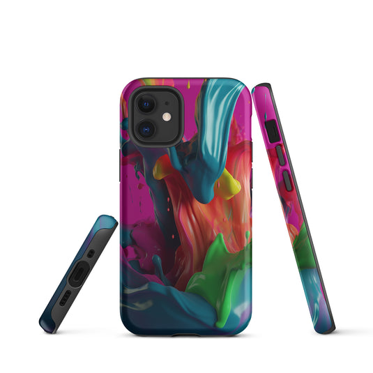 Colorful Paint iPhone Case Hardshell 3D Wrap Thermal CREATIVETECH