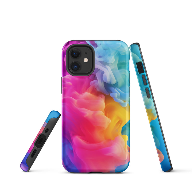 Load image into Gallery viewer, Pride Colorful Smoke iPhone Case Hardshell 3D Wrap Thermal CREATIVETECH
