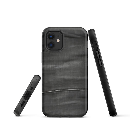 Dark Grey Denim Cloth iPhone Case Hardshell 3D Wrap Thermal CREATIVETECH