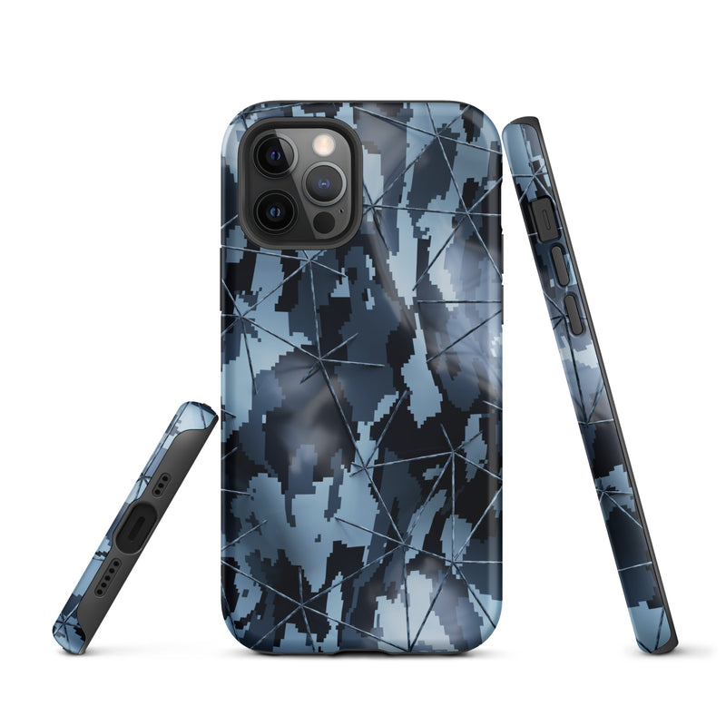 Load image into Gallery viewer, Dark Grey MIlitary Camouflage Tech Polygon iPhone Case Hardshell CREATIVETECH
