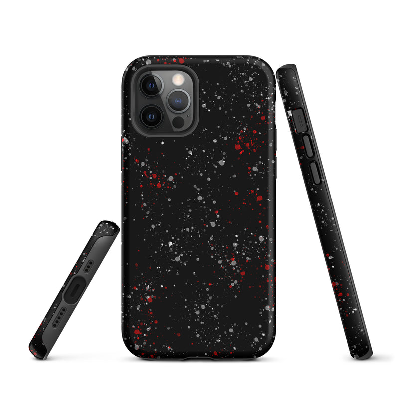 Load image into Gallery viewer, Painted Black Red White iPhone Case Hardshell 3D Wrap Thermal CREATIVETECH