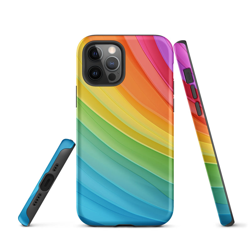 Load image into Gallery viewer, Pride Rainbow iPhone Case Hardshell 3D Wrap Thermal CREATIVETECH
