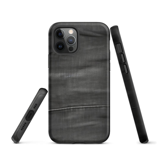 Dark Grey Denim Cloth iPhone Case Hardshell 3D Wrap Thermal CREATIVETECH
