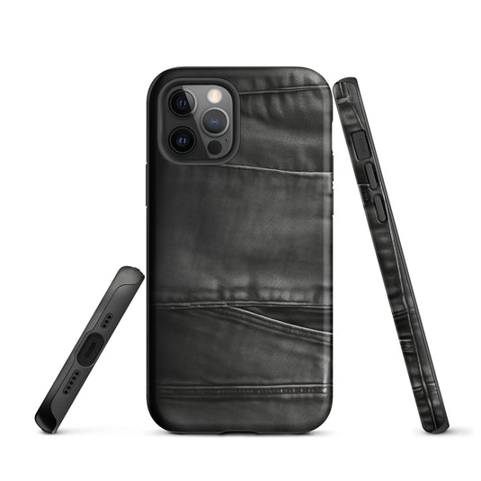 Dark Grey Denim Pocket iPhone Case Hardshell 3D Wrap Thermal CREATIVETECH