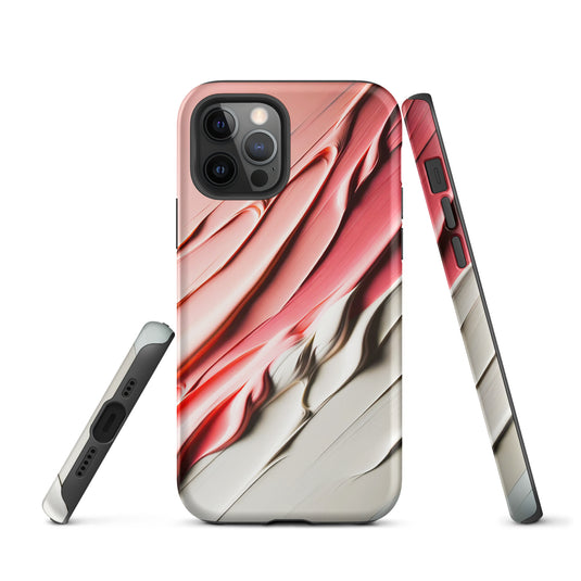 Delicate Pink Paint Style iPhone Case Hardshell 3D Wrap Thermal Double Layer CREATIVETECH