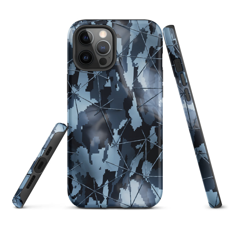 Load image into Gallery viewer, Dark Grey MIlitary Camouflage Tech Polygon iPhone Case Hardshell CREATIVETECH