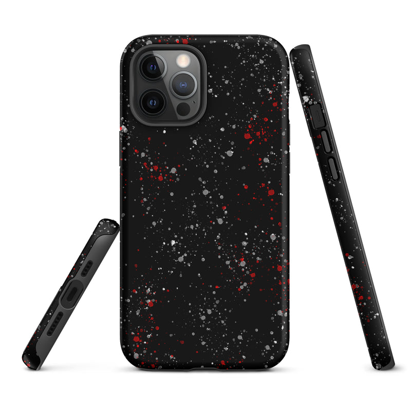 Load image into Gallery viewer, Painted Black Red White iPhone Case Hardshell 3D Wrap Thermal CREATIVETECH